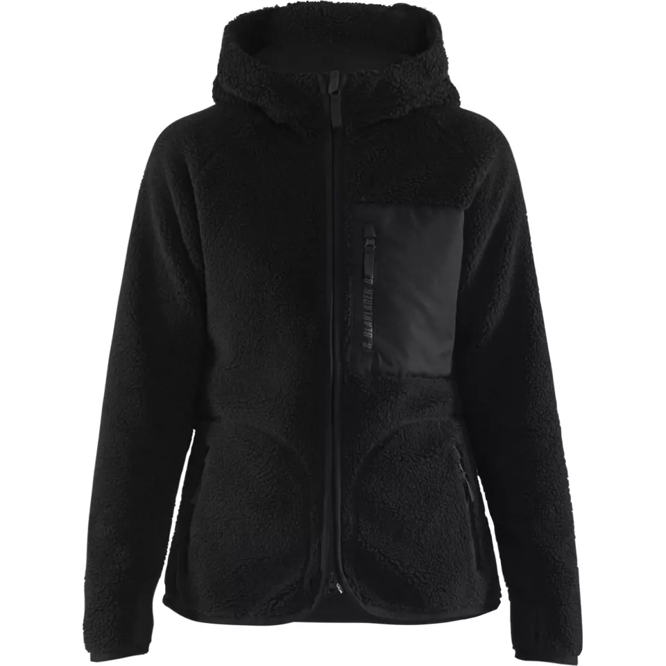 Blåkläder 472729559900, Ladies' Pile Jacket, Black, image 1, gallery thumbnail