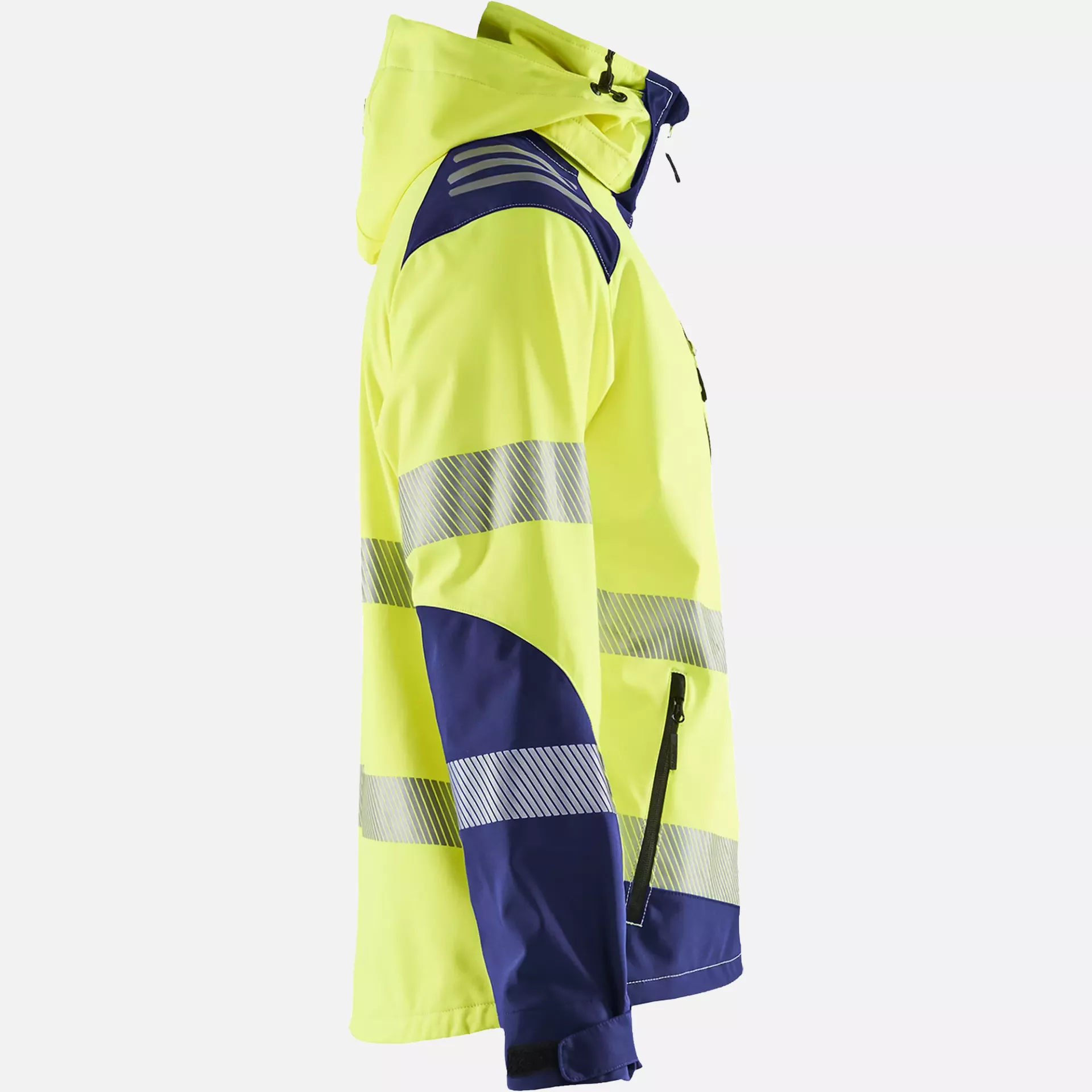 Blaklader 449125133389, High Vis Softshell Jacket, Yellow/Navy Blue, image 6