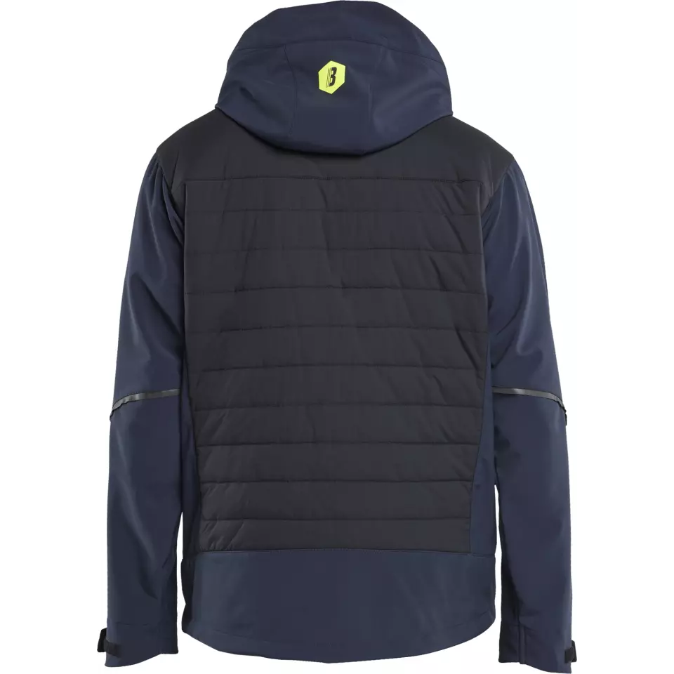Blåkläder 474325138633, Hybrid Jacket, Dark Navy/Yellow, image 4, gallery thumbnail