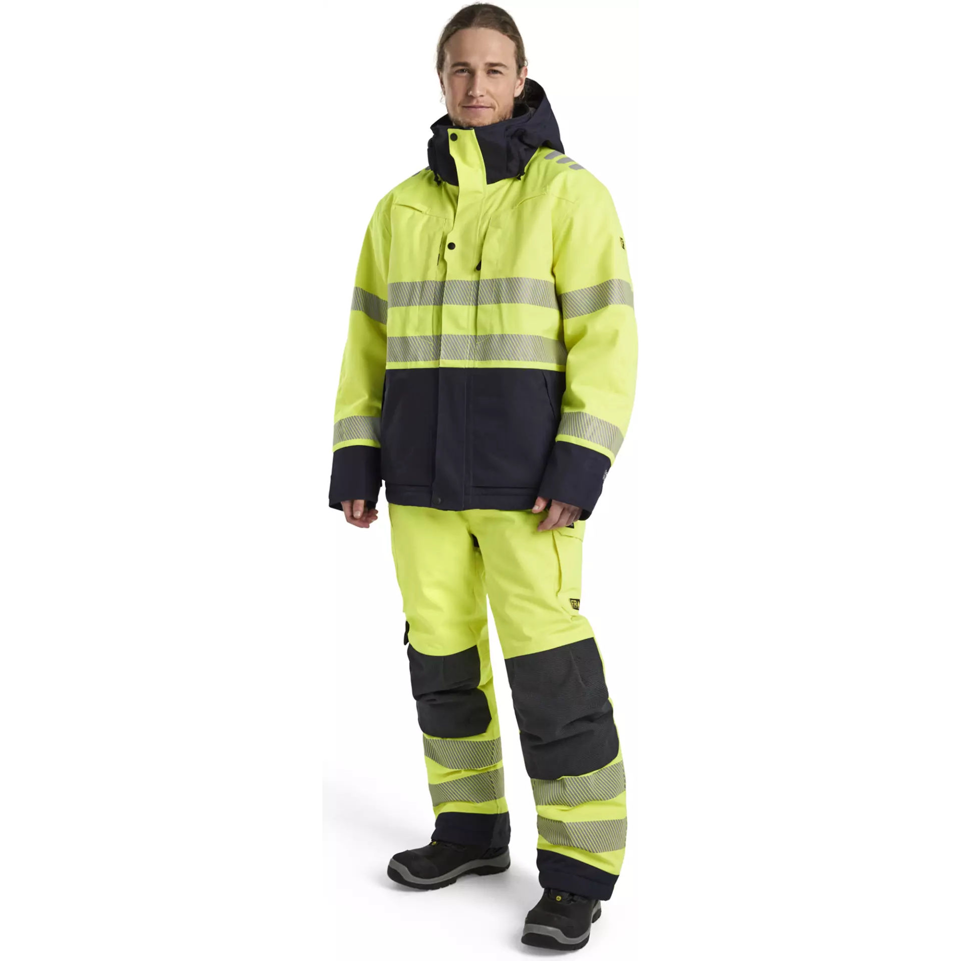 Blåkläder 451715343389, Multinorm Winter Jacket, Yellow/Navy, image 5
