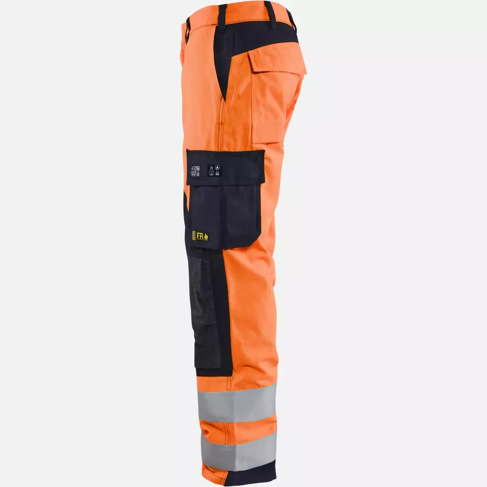 Blaklader 158815135389, Multinorm Work Trousers, Orange/Navy Blue, image 3, gallery thumbnail