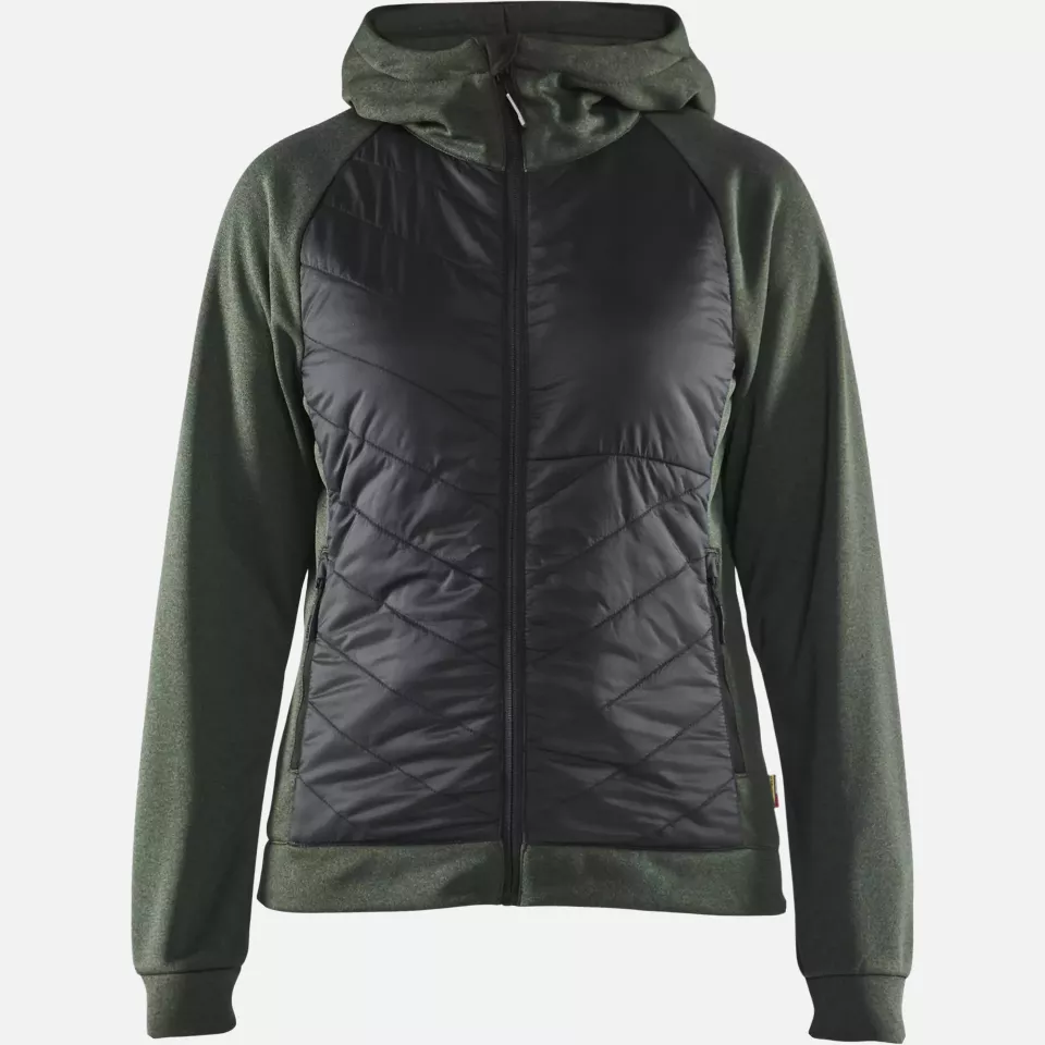 Blaklader 346425334199, Ladies Hybrid Sweatshirt, Autumn Green/Black, image 1, gallery thumbnail