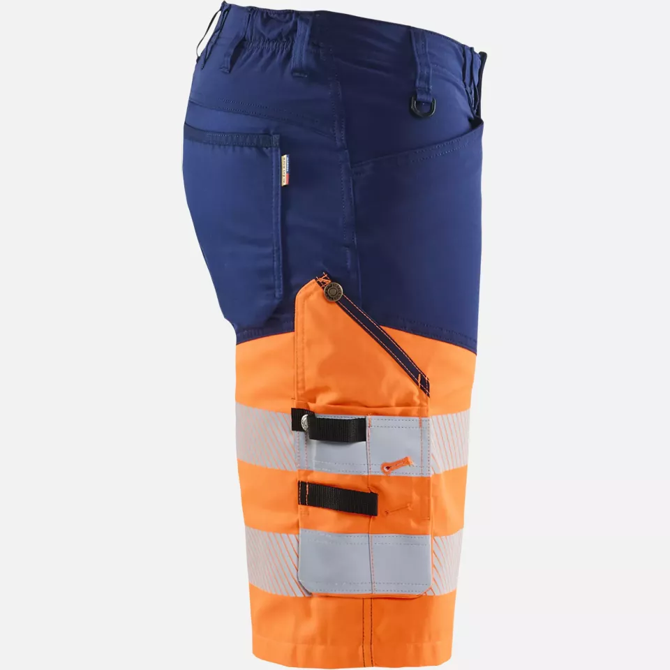 Blaklader 154118118953, High Vis Stretch Shorts, Navy Blue/Orange, image 2, gallery thumbnail