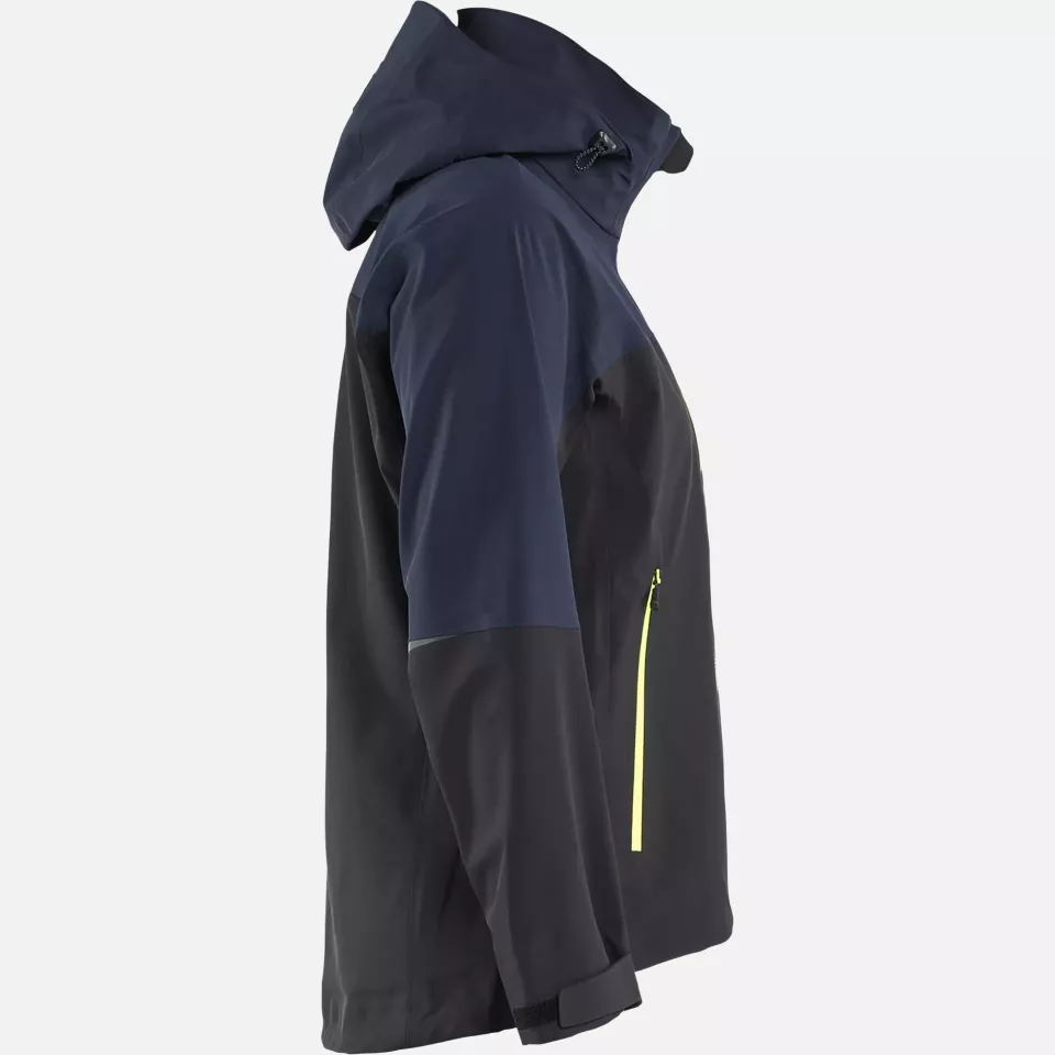 Blaklader 470819168633, Striker Ladies Stretch Shell Jacket, Dark Navy/High Vis Yellow, image 2, gallery thumbnail