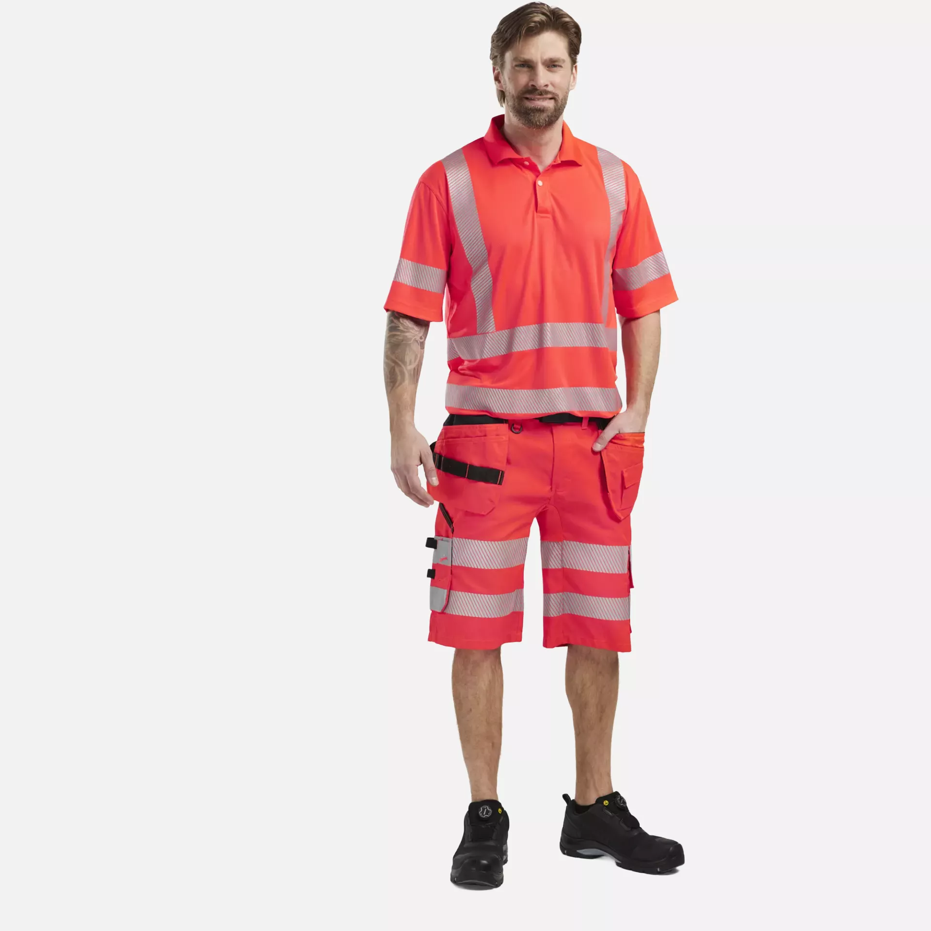 Blaklader 158618115500, High Vis Stretch Shorts, Red, image 5