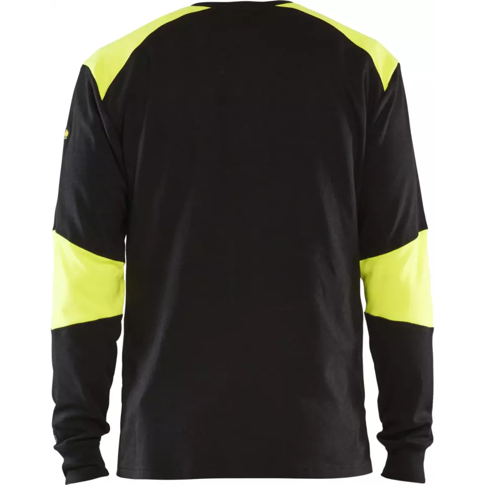 Blaklader 345717618933, Flammschutz Langarm Shirt, Marineblau/ Gelb, image 4, gallery thumbnail