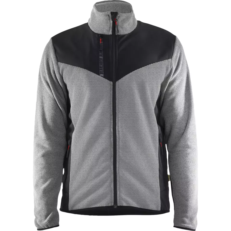 Blåkläder 594225369099, Softshell Knit Jacket, Grey Melange/Black, image 1, gallery thumbnail