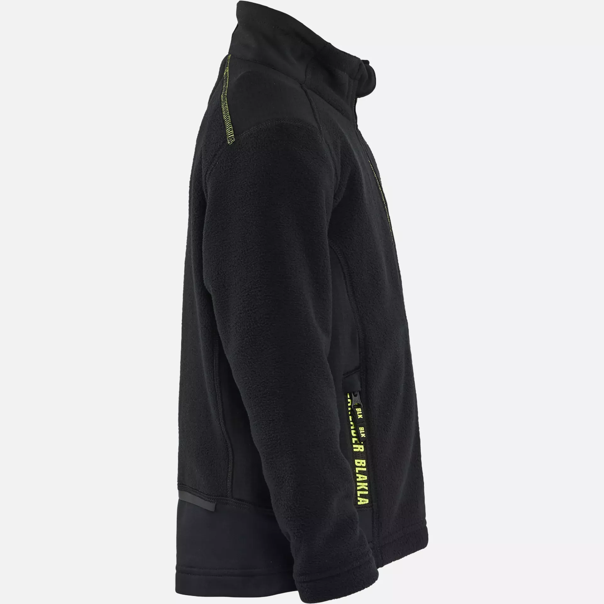 Blaklader 520610109933, Kids Microfleece Pullover, Black/High Vis Yellow, image 2
