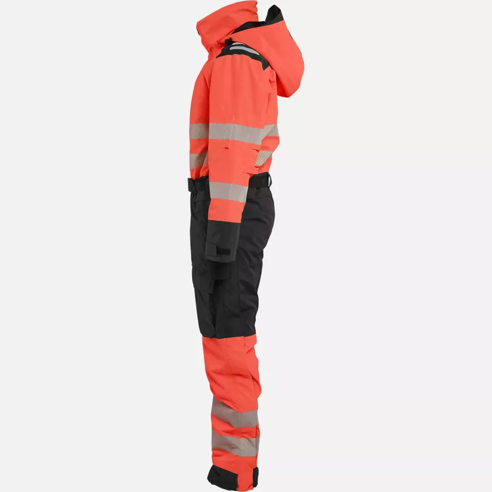 Blaklader 672619775599, Ladies High Vis Winter Coverall, High Vis Red/Black, image 3, gallery thumbnail