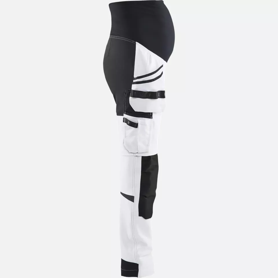Blaklader 710216421099, Zip-Off Painter Maternity Trousers, White/Black, image 2, gallery thumbnail