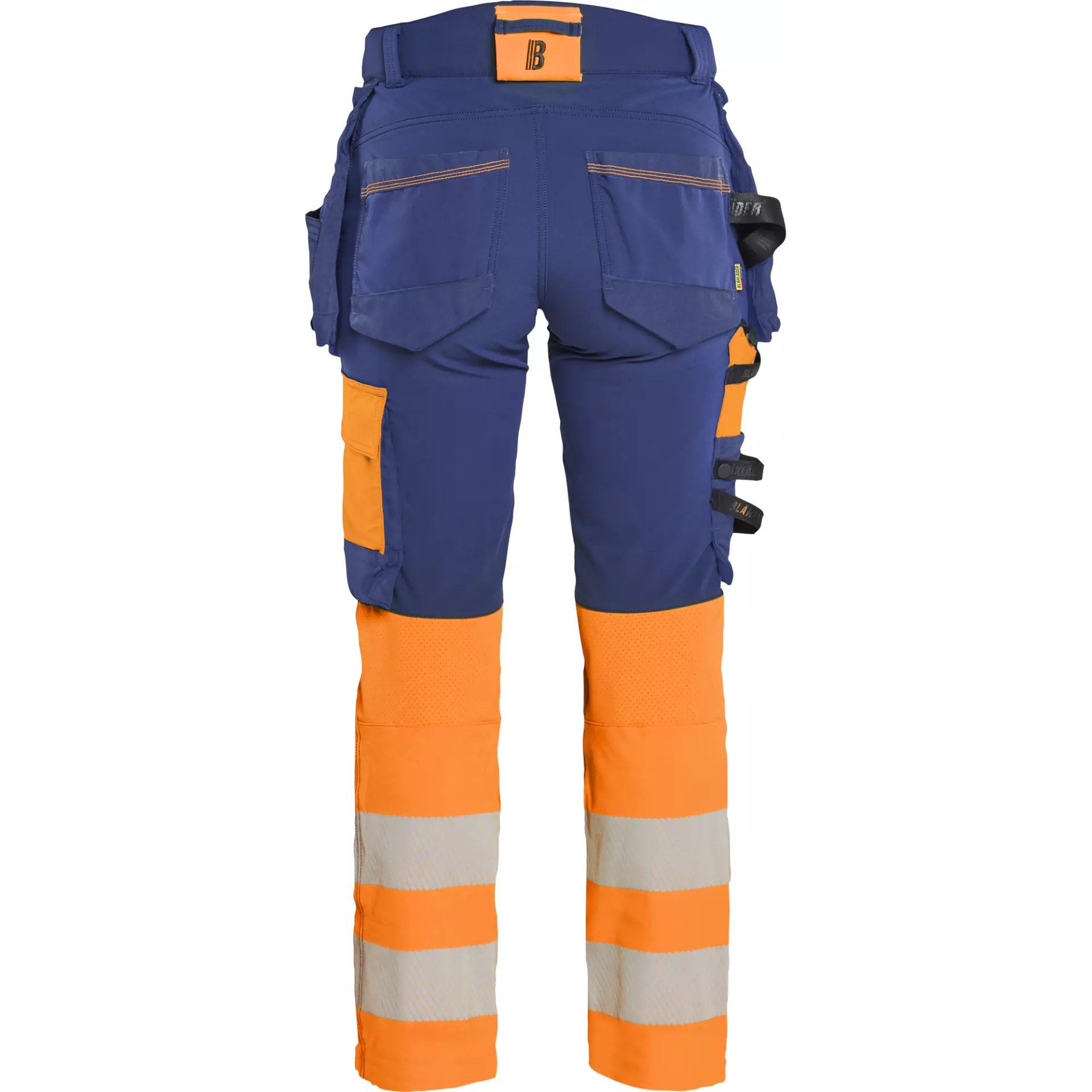 Blaklader 702516488953, High Vis Ladies 4-Way Stretch Trousers, Navy/Orange, image 4