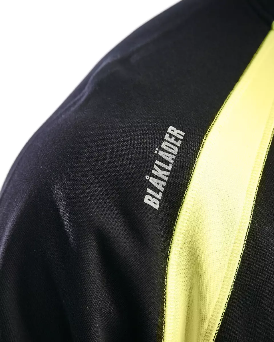 Blaklader 335911589933, High Vis Sweatshirt, Black/Yellow, image 6, gallery thumbnail