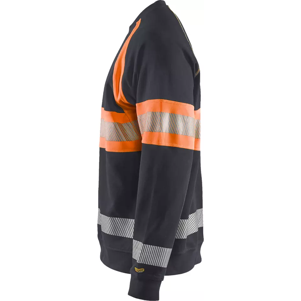 Blåkläder 335911589653, High Vis Sweatshirt, Medium Grey/Orange, image 3, gallery thumbnail