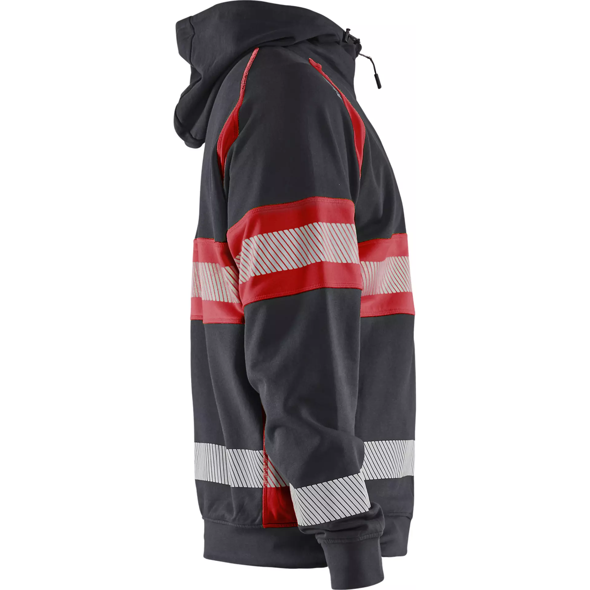 Blaklader 355211589955, High Vis Hooded Jacket, Black/High Vis Red, image 2