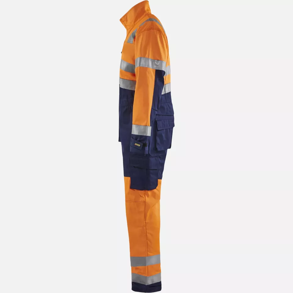 Blaklader 637318045389, High Vis Coverall, Orange/Navy, image 3, gallery thumbnail