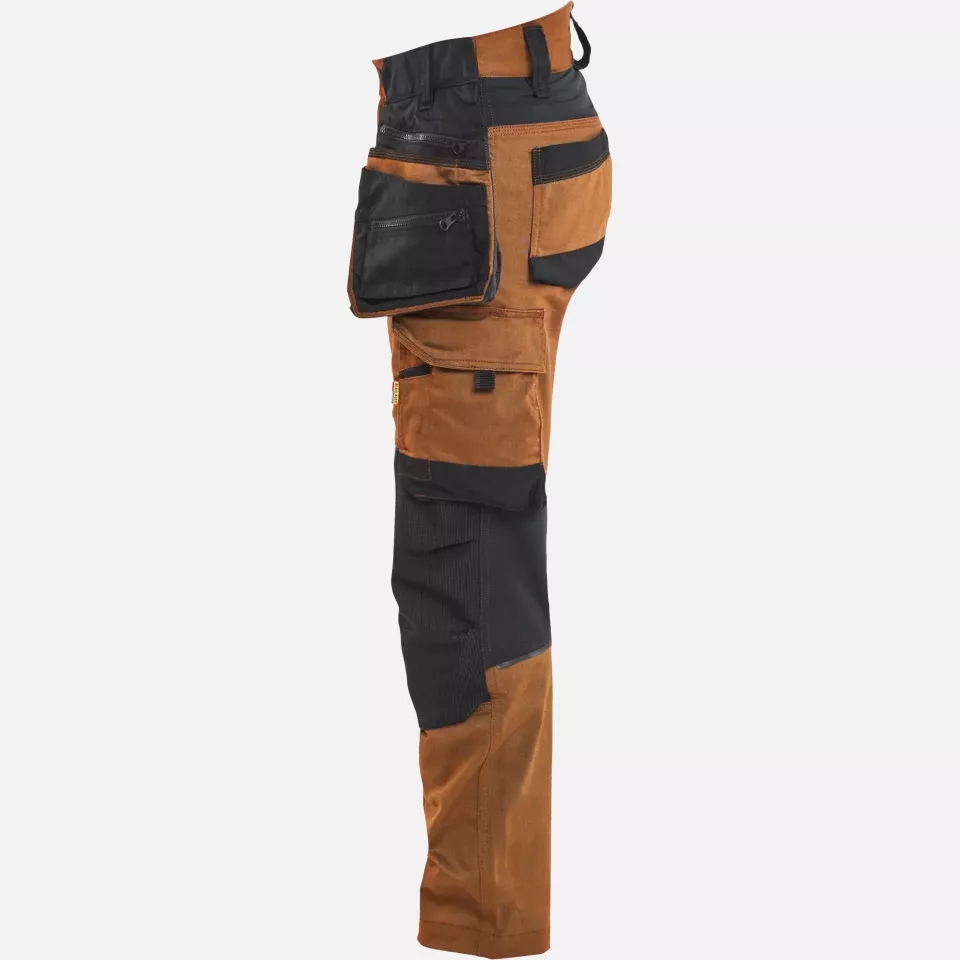 Blaklader 717011494099, STRIKER Women's Stretch Craftsman Work Trousers, Rust/Black, image 3, gallery thumbnail