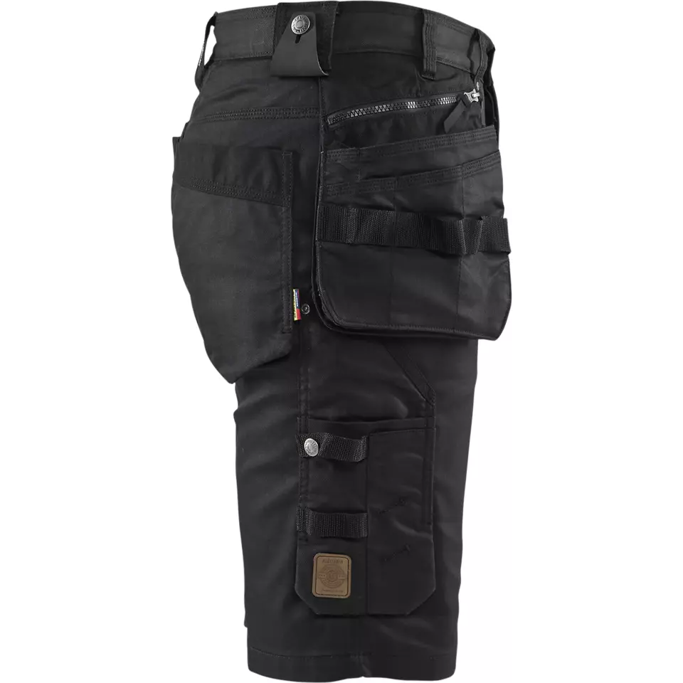 Blaklader 199211419999, X1900 Stretch Craftsman Shorts, Black/Black, image 2, gallery thumbnail