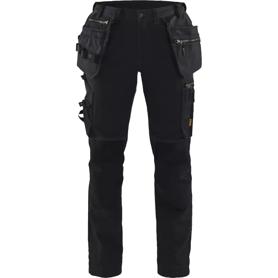 Blaklader 713013709999, Ladies Stretch Craftsman Work Trousers, Black
