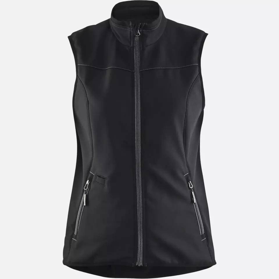 Blaklader 385125169998, Ladies Softshell Vest, Black/Dark Grey, image 1, gallery thumbnail