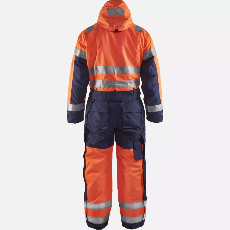Blaklader 676319775389, High Vis Winter Coverall, Orange/Navy, image 4, gallery thumbnail