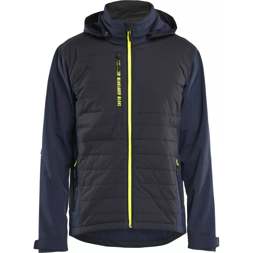 Blåkläder 474325138633, Hybrid Jacket, Dark Navy/Yellow, image 1, gallery thumbnail