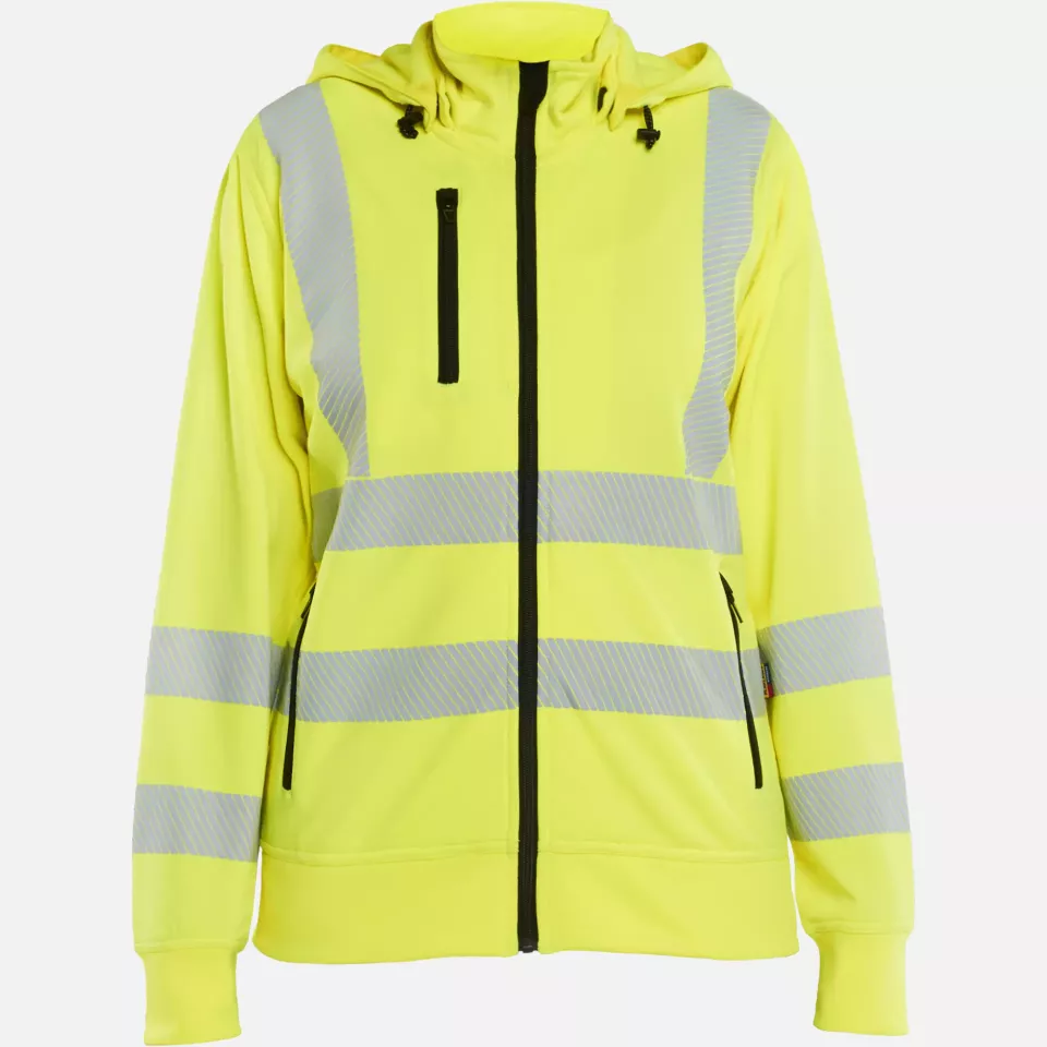 Blaklader 357425383300, High Vis Damen Sweatshirt mit abnehmbarer Kapuze, Gelb, image 1, gallery thumbnail