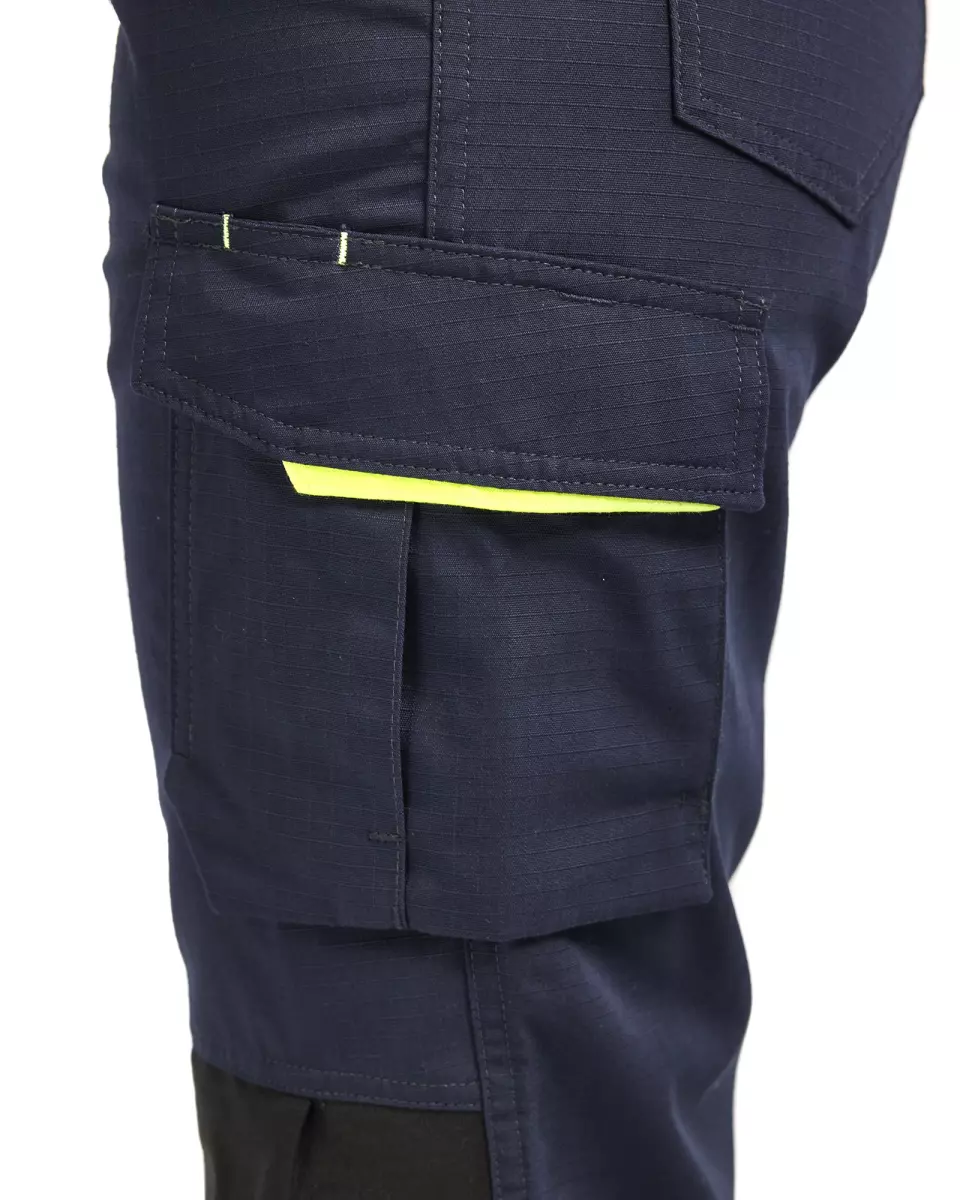 Blaklader 719513308633, Women's Stretch Work Trousers, Dark Navy/Yellow, image 8, gallery thumbnail
