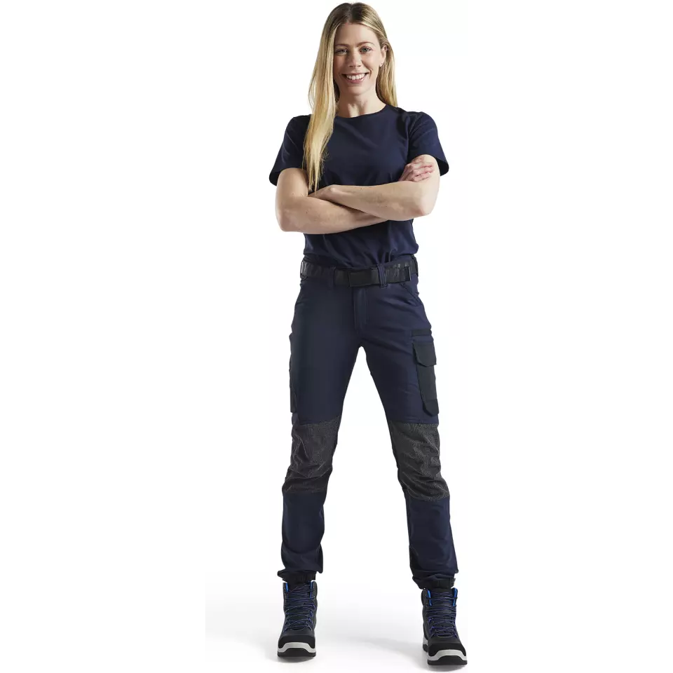 Blaklader 712216458699, Damen 4-Wege Stretch Arbeitshose, Dunkel Marineblau/Schwarz, image 5, gallery thumbnail