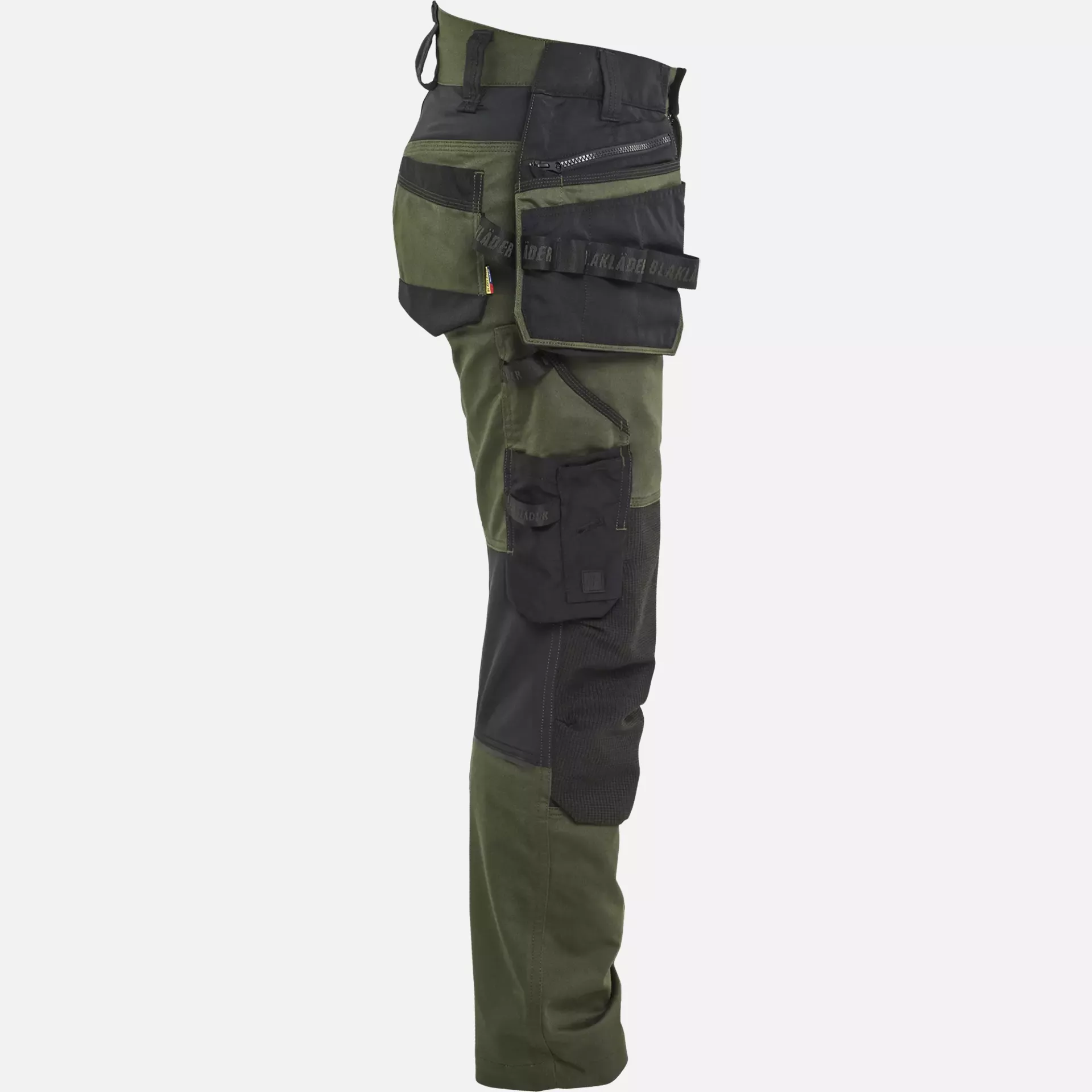 Blaklader 717011494298, STRIKER Ladies Stretch Craftsman Work Trousers, Forest Green/Black, image 2