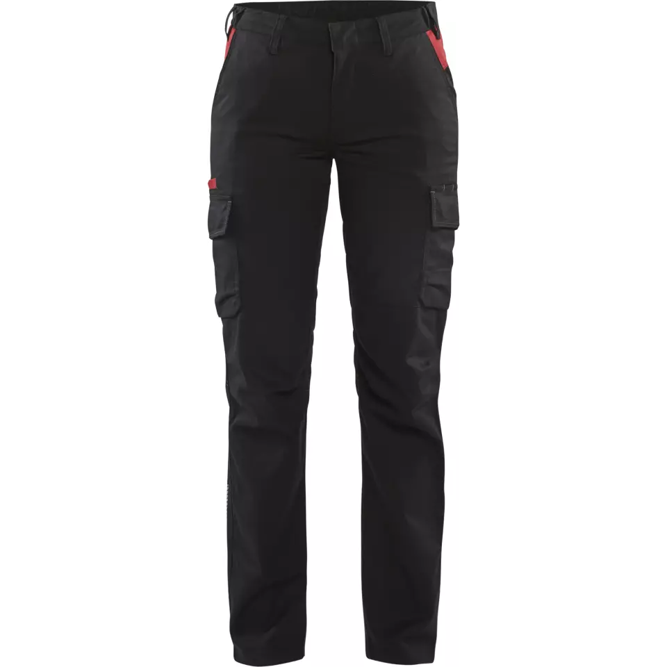 Blaklader 714418329956, Ladies Stretch Industry Work Trousers, Black/Red