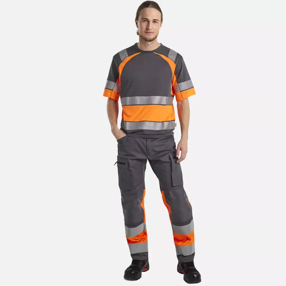 Blaklader 342110309653, High Vis T-Shirt, Mittelgrau/Orange, image 5, gallery thumbnail