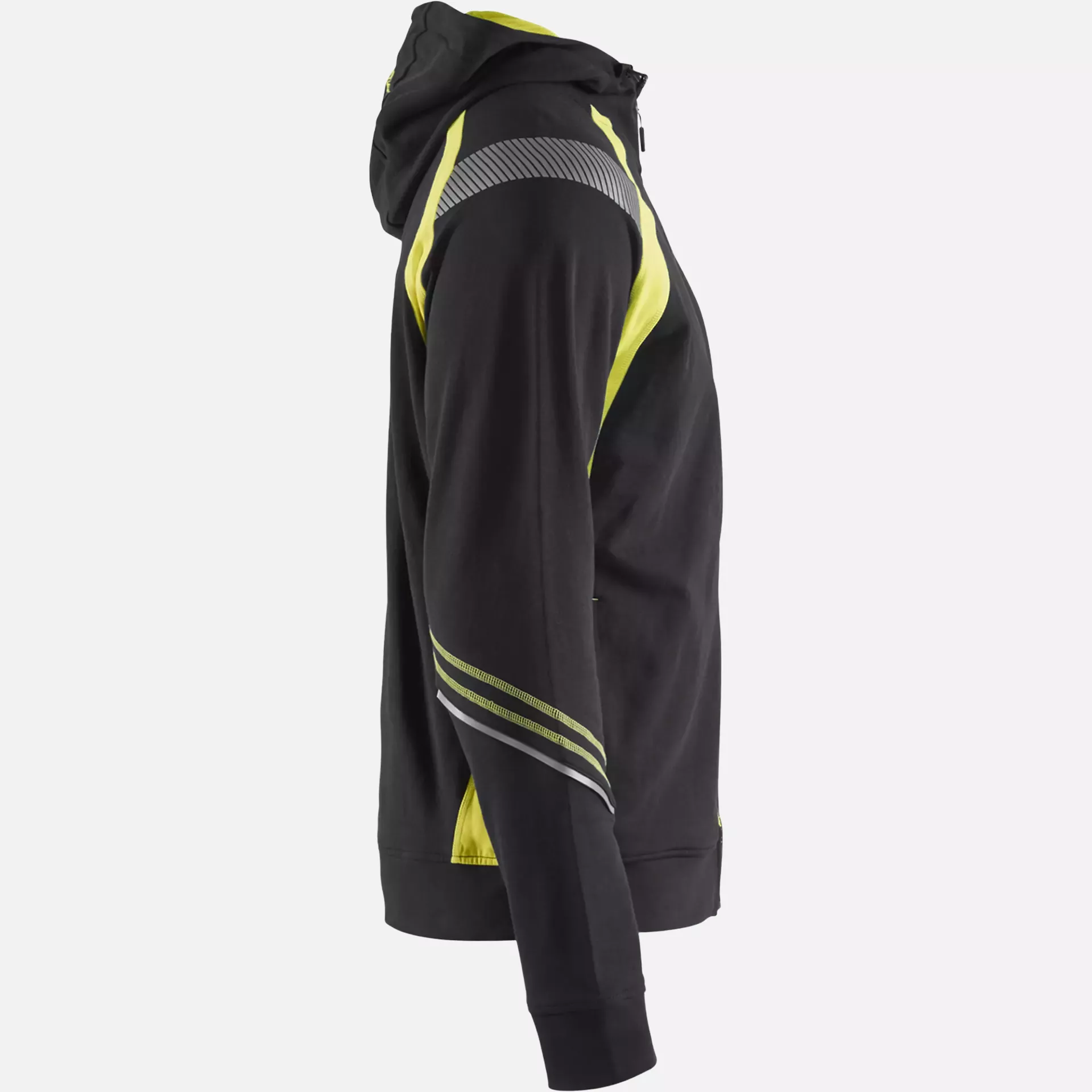 Blaklader 343311589933, Zip Sweatshirt, Black/Yellow, image 2