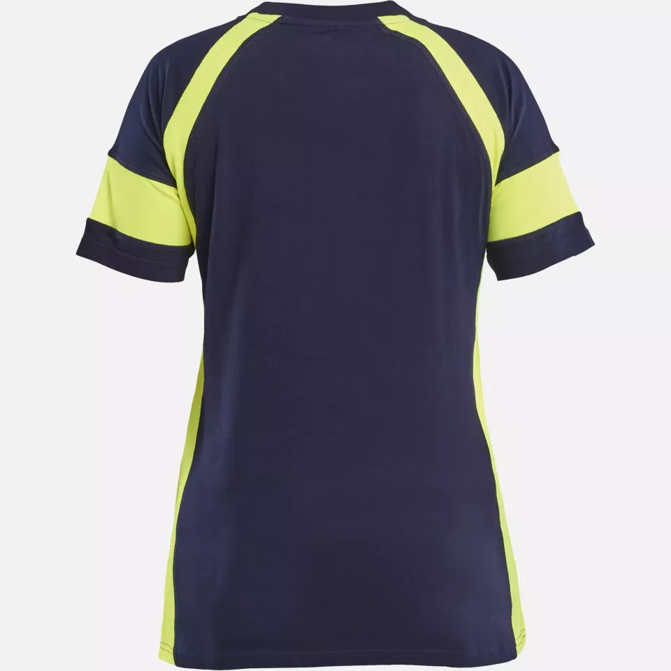 Blaklader 352410308833, High Vis Women's T-Shirt, Navy Blue/Yellow, image 4, gallery thumbnail