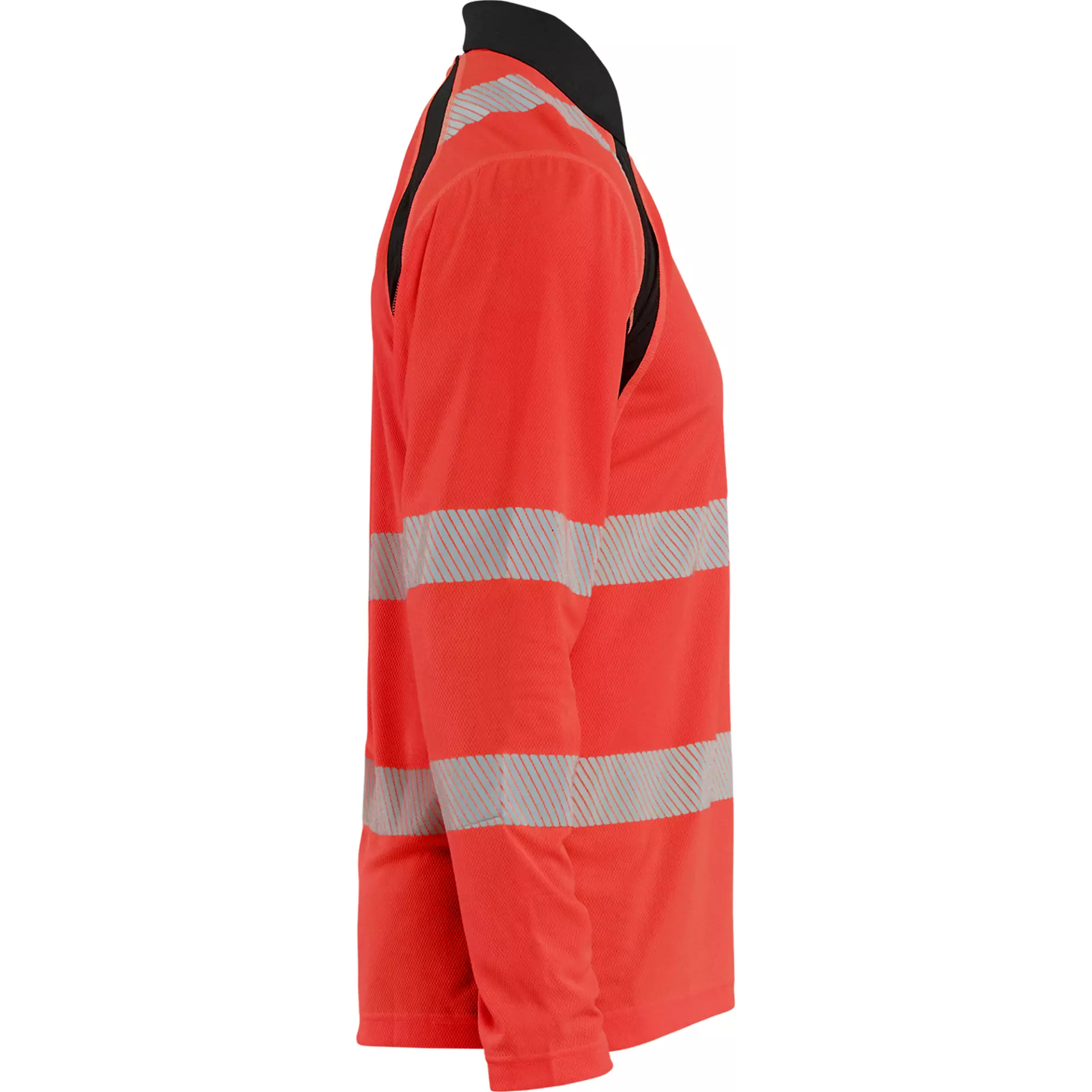 Blaklader 359810135599, High Vis UV Protection Long Sleeve Polo Shirt, Red/Black, image 2