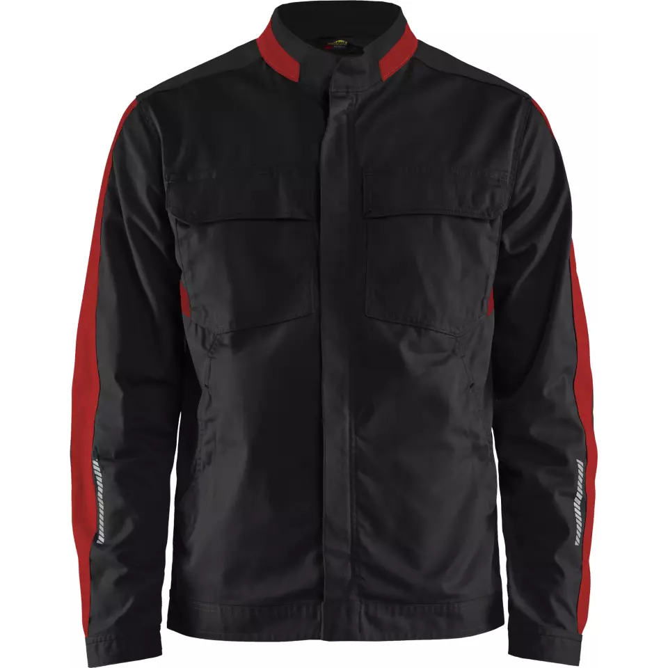 Blaklader 444418329956, Industry Stretch Jacket, Black/Red