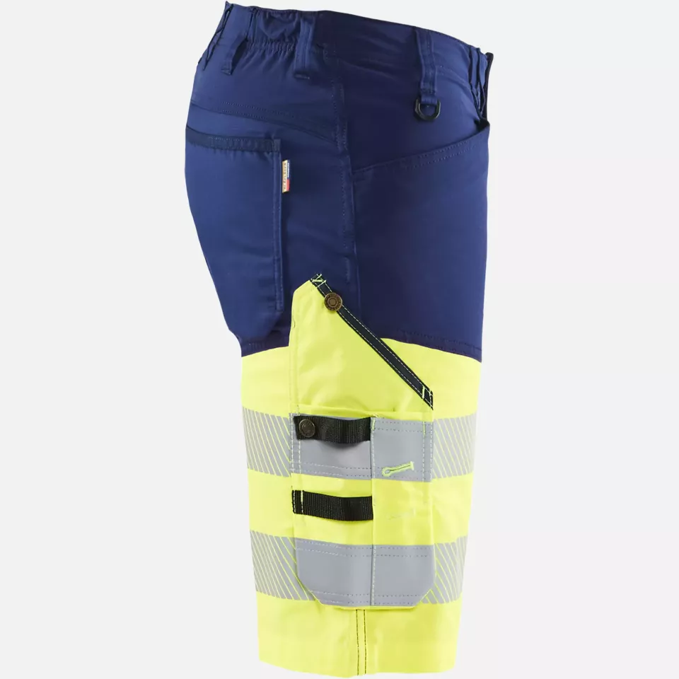 Blaklader 154118118933, High Vis Stretch Shorts, Navy Blue/ Yellow, image 2, gallery thumbnail