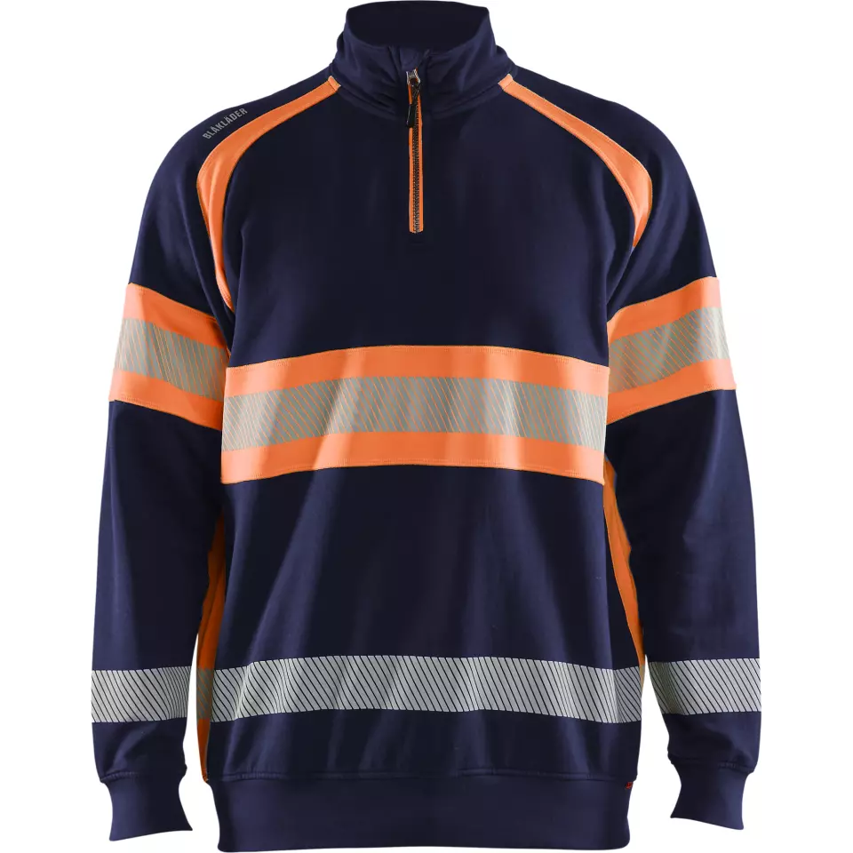 Blaklader 355311588953, High Vis Sweatshirt, Navy Blue/Orange