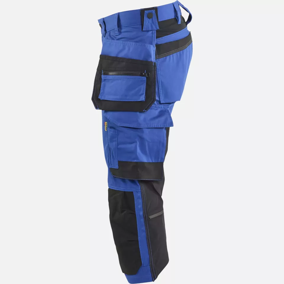 Blaklader 175418328599, Stretch Craftsman Pirate Shorts, Cornflower Blue/Black, image 3, gallery thumbnail