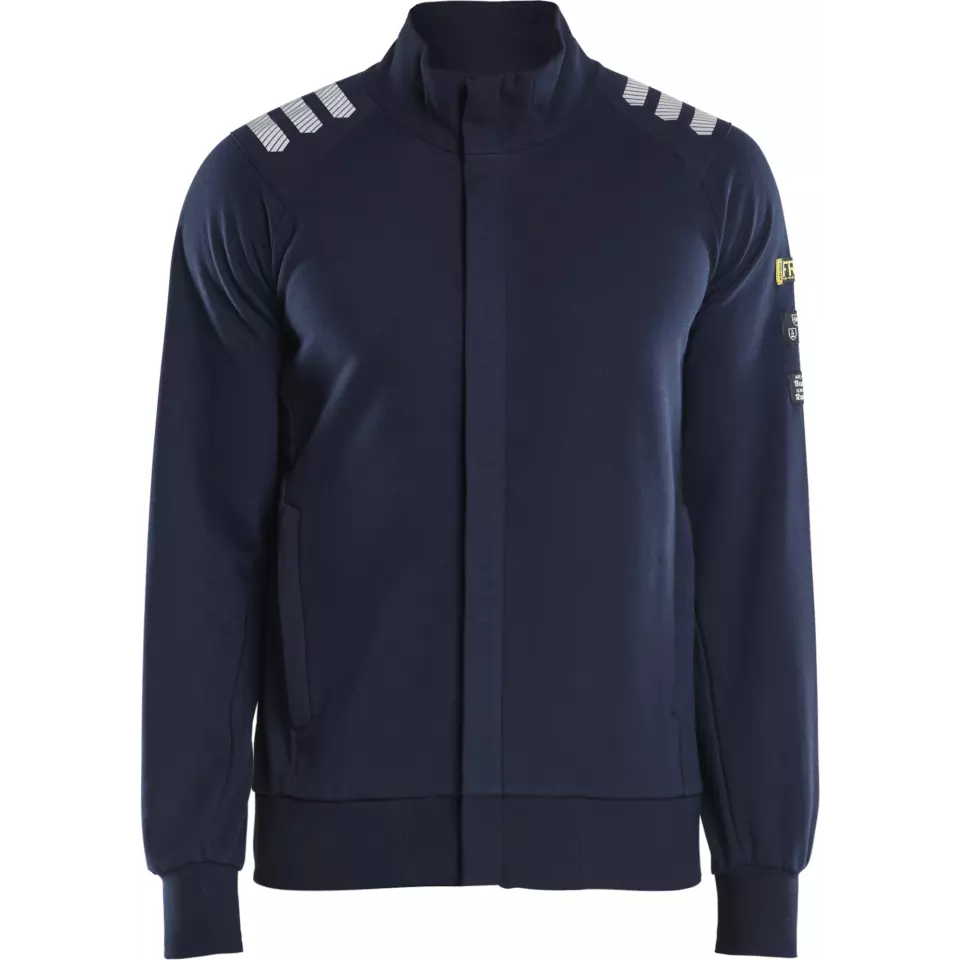 Blaklader 345317628900, Flame Resistant Sweatshirt with Zipper, Navy Blue