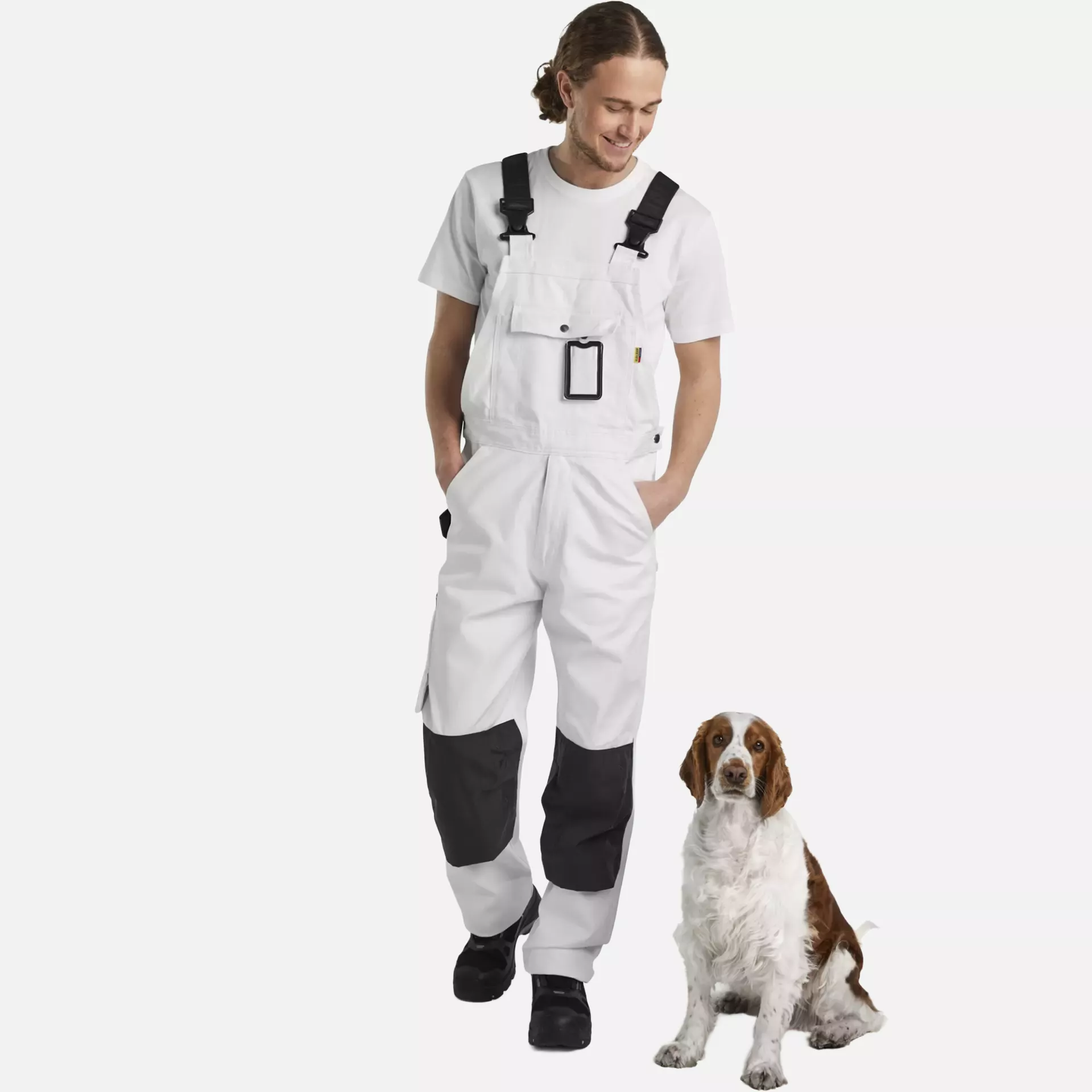 Blaklader 261112101098, Painters Bib and Brace, White/Dark Grey, image 5