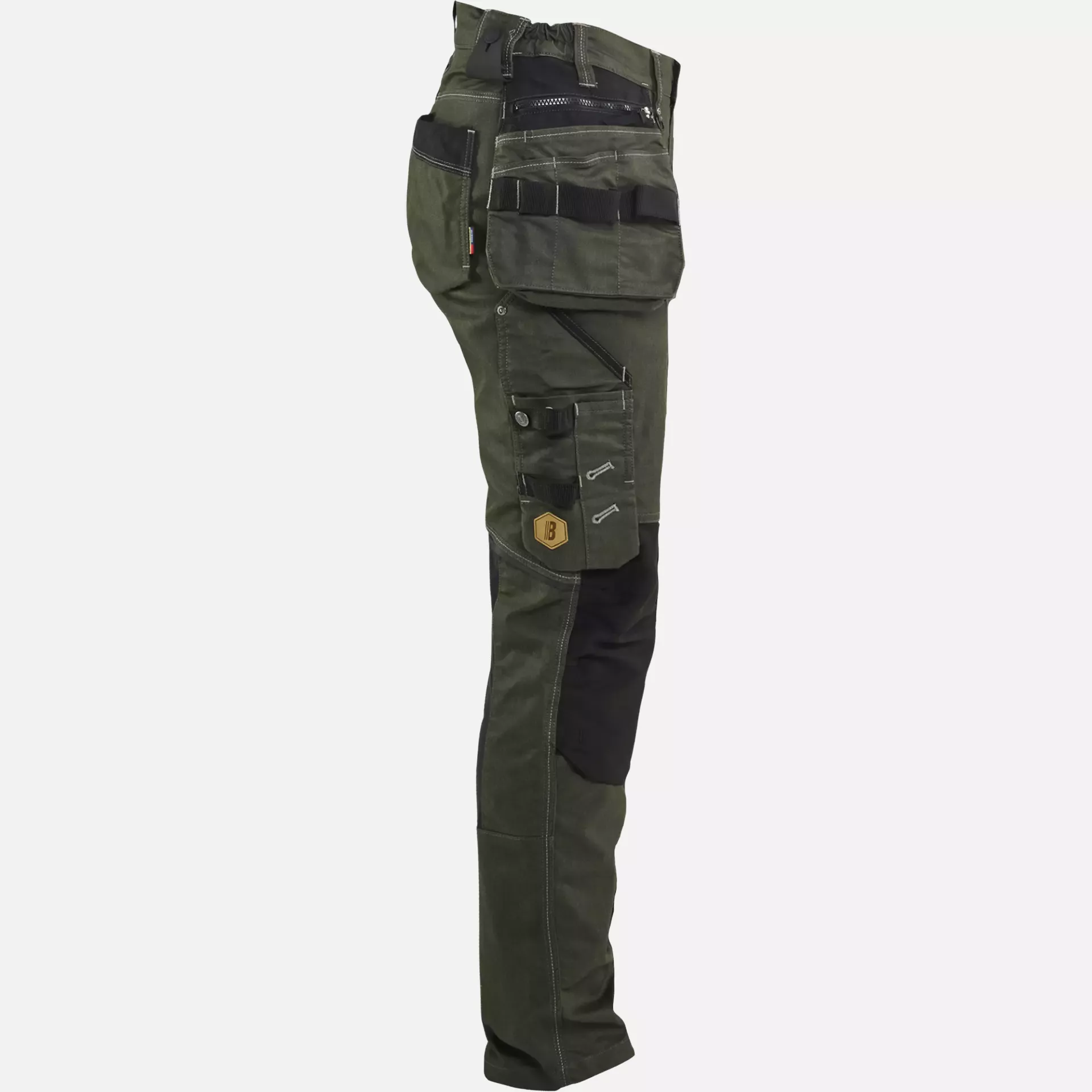 Blaklader 799011414298, X1900 Ladies Stretch Craftsman Work Trousers, Forest Green/Black, image 2