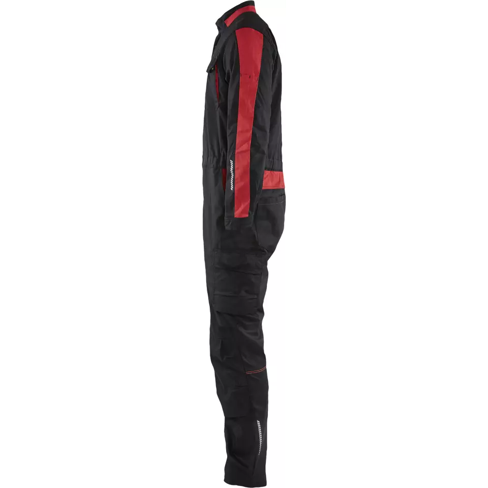 Blaklader 614418329956, Industrial Stretch Coverall, Black/Red, image 3, gallery thumbnail