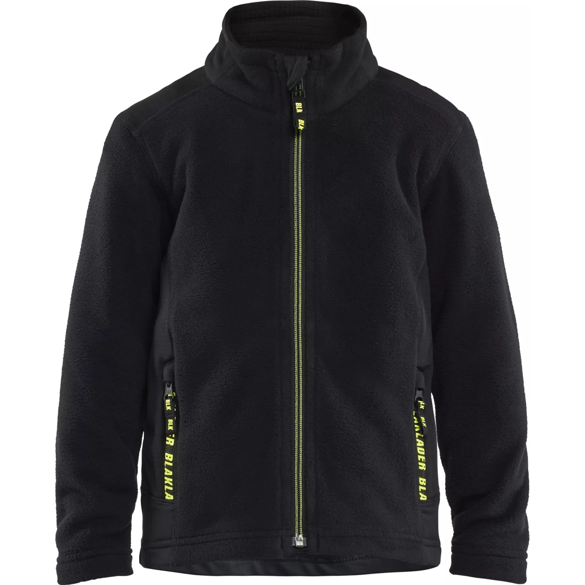 Blaklader 520610109933, Kids Microfleece Pullover, Black/High Vis Yellow, image 1