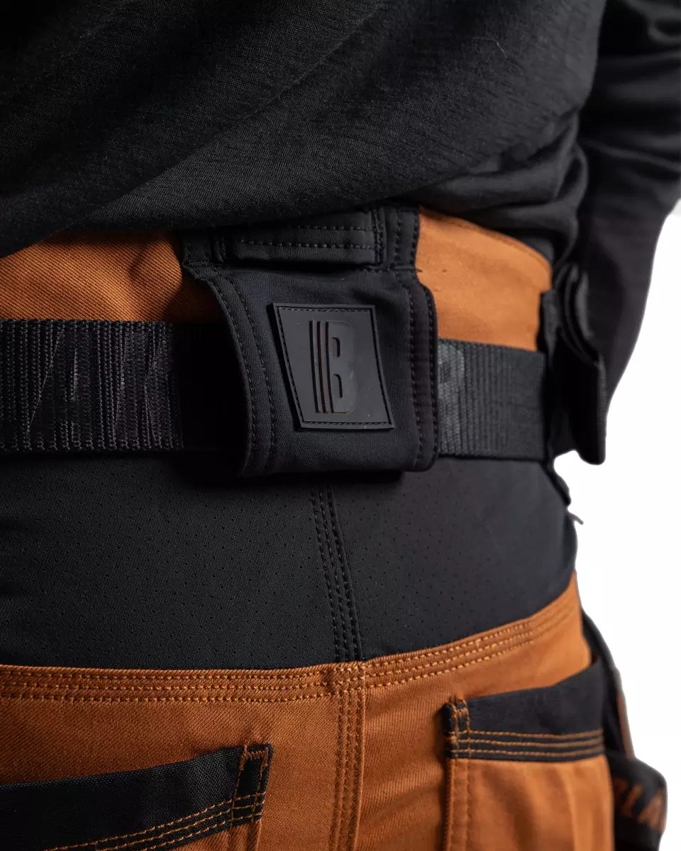 Blaklader 197211494099, STRIKER Stretch Craftsman Shorts, Rust/Black, image 10, gallery thumbnail