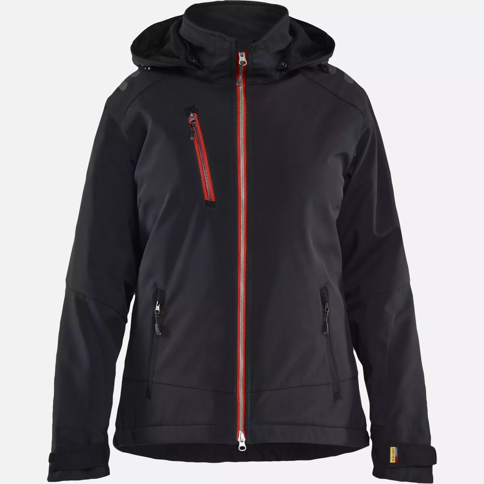 Blaklader 475125139956, Women's Softshell Winter Jacket Lightly Lined, Black/Red, image 1