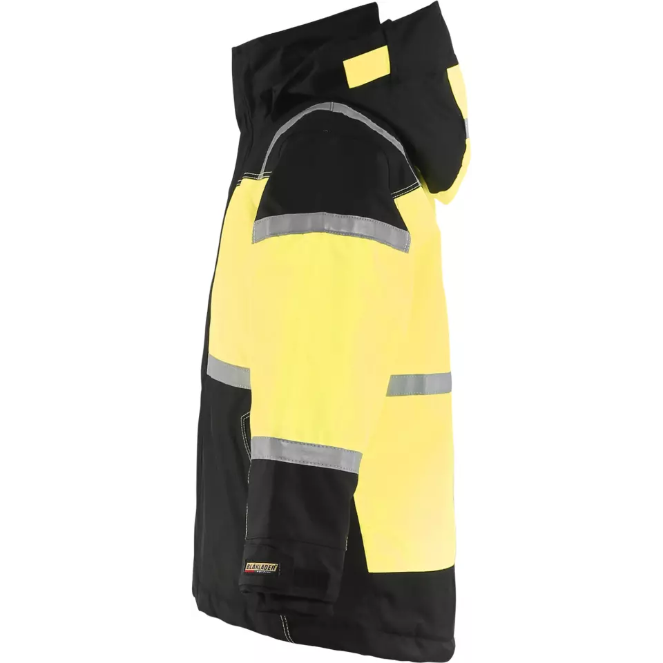 Blåkläder 485819779933, Children's Winter Jacket, Black/Yellow, image 3, gallery thumbnail