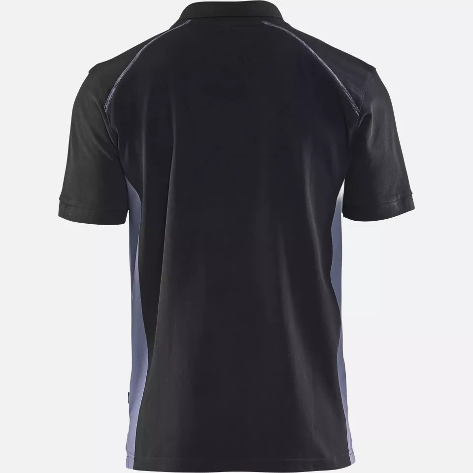 Blaklader 332410509994, Polo Shirt, Black/Grey, image 4, gallery thumbnail