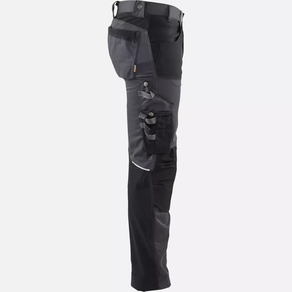 Blaklader 179918609699, Stretch Craftsman Work Trousers, Medium Grey/Black, image 2, gallery thumbnail