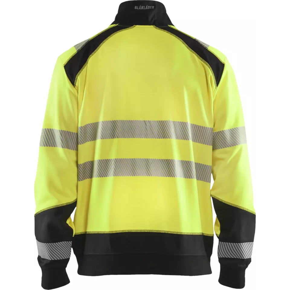 Blaklader 355825283399, High Vis Zip Sweatshirt, Yellow/Black, image 4, gallery thumbnail