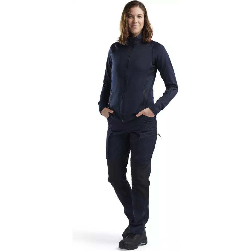 Blåkläder 474525398600, STRIKER Women's Fleece Jacket, Dark Navy Blue, image 5, gallery thumbnail